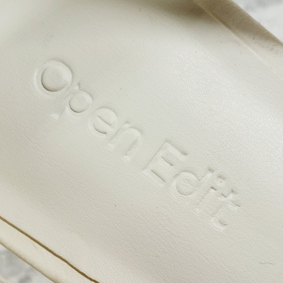 New Open Edit Kenni Ivory Gold Chain Ankle Strap Sandals W1003 - Picture 10 of 15